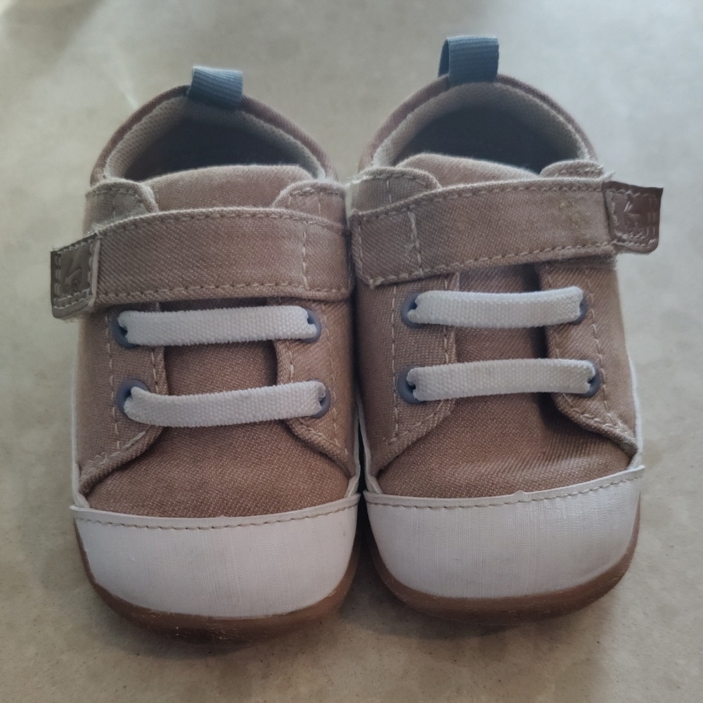 See Kai Run Tan and White Kids Sneakers